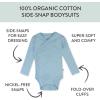 imageHonestBaby Baby Long Sleeve SideSnap Organic Cotton Kimono Bodysuits 3 PackRetro Ride Almond