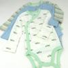 imageHonestBaby Baby Long Sleeve SideSnap Organic Cotton Kimono Bodysuits 3 PackRetro Ride Almond