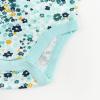 imageHonestBaby Organic Cotton Short Sleeve Bodysuits Multi Pack 5 Pack Dreamy Floral Aqua Blue 69 Months