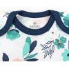 imageHonestBaby Organic Cotton Short Sleeve Bodysuits Multi Pack 5 Pack Dreamy Floral Aqua Blue 69 Months