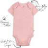imageHonestbaby Organic Cotton Short Sleeve Bodysuits Multi Pack 5 Pack Pink Sands 69 Months