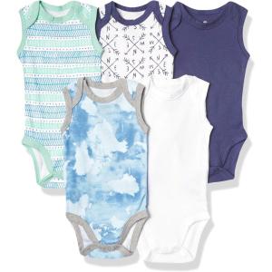 imageHonestBaby Baby OnePiece 100 Organic Cotton Sleeveless and Cami Bodysuits Multipack LegacyDots  Dashes