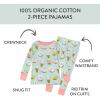 imageHonestBaby 2Piece Pajamas Sleepwear PJs 100 Organic Cotton for Infant Baby and Toddler Boys ampamp Girls UnisexBakery Bunnies
