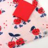 imageHonestBaby 2Piece Pajamas Sleepwear PJs 100 Organic Cotton for Infant Baby and Toddler Boys ampamp Girls UnisexCherry Crush