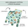 imageHonestBaby 2Piece Pajamas Sleepwear PJs 100 Organic Cotton for Infant Baby and Toddler Boys ampamp Girls UnisexDino Mite Athlete Eggs