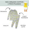 imageHonestBaby 2Piece Pajamas Sleepwear PJs 100 Organic Cotton for Infant Baby and Toddler Boys ampamp Girls UnisexHatched