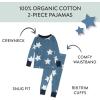 imageHonestBaby 2Piece Pajamas Sleepwear PJs 100 Organic Cotton for Infant Baby and Toddler Boys ampamp Girls UnisexJumbo Star Blue