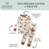 imageHonestBaby 2Piece Pajamas Sleepwear PJs 100 Organic Cotton for Infant Baby and Toddler Boys ampamp Girls UnisexNuts