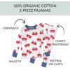 imageHonestBaby 2Piece Pajamas Sleepwear PJs 100 Organic Cotton for Infant Baby and Toddler Boys ampamp Girls UnisexSkating Sweeties