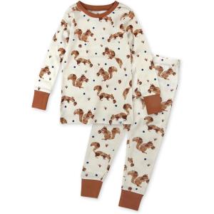 imageHonestBaby 2Piece Pajamas Sleepwear PJs 100 Organic Cotton for Infant Baby and Toddler Boys ampamp Girls UnisexNuts