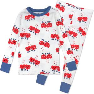 imageHonestBaby 2Piece Pajamas Sleepwear PJs 100 Organic Cotton for Infant Baby and Toddler Boys ampamp Girls UnisexSkating Sweeties
