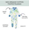 imageHonestBaby NonSlip Footed Pajamas OnePiece Sleeper ZipFront Pjs 100 Organic Cotton for Baby BoysBirthday Bash Blue