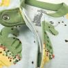 imageHonestBaby NonSlip Footed Pajamas OnePiece Sleeper ZipFront Pjs 100 Organic Cotton for Baby BoysDino Delight