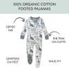 imageHonestBaby NonSlip Footed Pajamas OnePiece Sleeper ZipFront Pjs 100 Organic Cotton for Baby BoysDino Mite