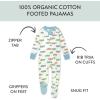 imageHonestBaby NonSlip Footed Pajamas OnePiece Sleeper ZipFront Pjs 100 Organic Cotton for Baby BoysFarm Fleet