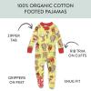 imageHonestBaby NonSlip Footed Pajamas OnePiece Sleeper ZipFront Pjs 100 Organic Cotton for Baby BoysFast Food Frenzy