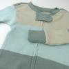 imageHonestBaby NonSlip Footed Pajamas OnePiece Sleeper ZipFront Pjs 100 Organic Cotton for Baby BoysJumbo Stripe Sage