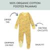 imageHonestBaby NonSlip Footed Pajamas OnePiece Sleeper ZipFront Pjs 100 Organic Cotton for Baby BoysMac N Cheese