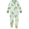 imageHonestBaby NonSlip Footed Pajamas OnePiece Sleeper ZipFront Pjs 100 Organic Cotton for Baby BoysDino Delight
