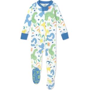 imageHonestBaby NonSlip Footed Pajamas OnePiece Sleeper ZipFront Pjs 100 Organic Cotton for Baby BoysBirthday Bash Blue