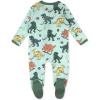 imageHonestBaby Celebration Sleep ampamp Play Footed OnePiece Pajama Sleeper 100 Organic CottonDino Mite Athlete Eggs