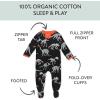 imageHonestBaby Celebration Sleep ampamp Play Footed OnePiece Pajama Sleeper 100 Organic CottonDino Ween