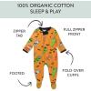 imageHonestBaby Celebration Sleep ampamp Play Footed OnePiece Pajama Sleeper 100 Organic CottonOoey Gooey Pizza
