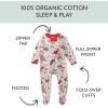 imageHonestBaby Celebration Sleep ampamp Play Footed OnePiece Pajama Sleeper 100 Organic CottonPug Love