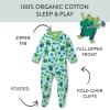 imageHonestBaby Celebration Sleep ampamp Play Footed OnePiece Pajama Sleeper 100 Organic CottonSt Paddys Boy