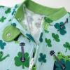 imageHonestBaby Celebration Sleep ampamp Play Footed OnePiece Pajama Sleeper 100 Organic CottonSt Paddys Boy
