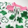 imageHonestBaby Celebration Sleep ampamp Play Footed OnePiece Pajama Sleeper 100 Organic CottonSt Paddys Girl