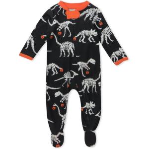 imageHonestBaby Celebration Sleep ampamp Play Footed OnePiece Pajama Sleeper 100 Organic CottonDino Ween