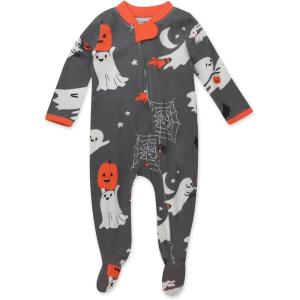 imageHonestBaby Celebration Sleep ampamp Play Footed OnePiece Pajama Sleeper 100 Organic CottonGhost Party