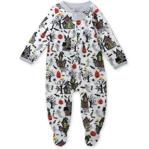 imageHonestBaby Celebration Sleep ampamp Play Footed OnePiece Pajama Sleeper 100 Organic CottonHaunted House