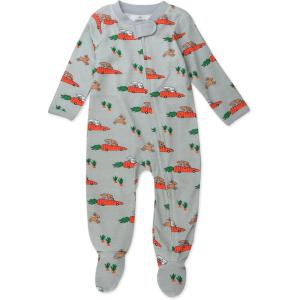 imageHonestBaby Celebration Sleep ampamp Play Footed OnePiece Pajama Sleeper 100 Organic CottonRacing Rabbits