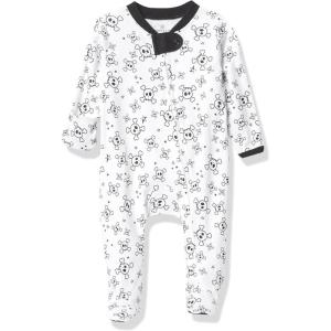 imageHonestBaby Celebration Sleep ampamp Play Footed OnePiece Pajama Sleeper 100 Organic CottonTossed Skulls