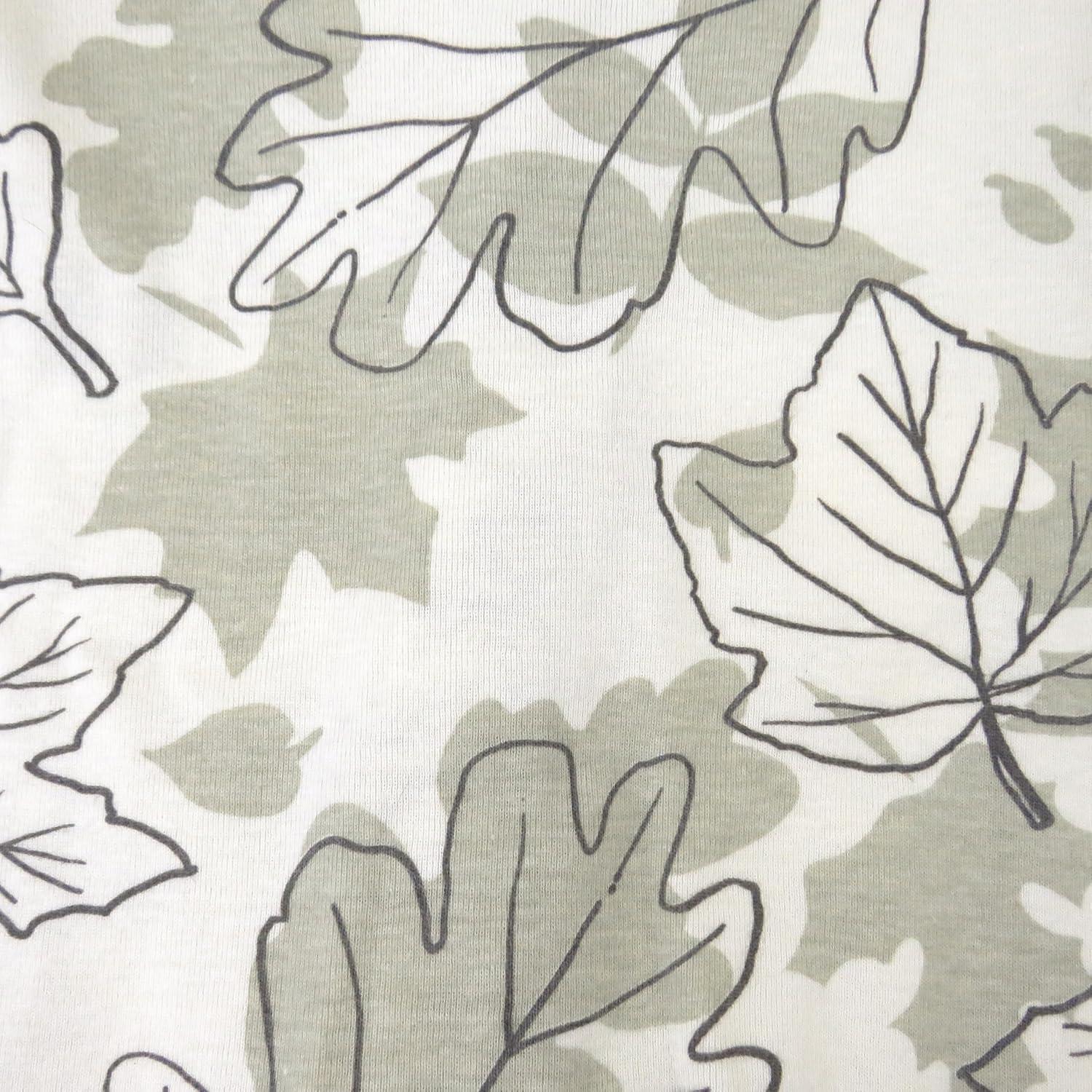 imageHonestBaby Classics Sleep ampamp Play Footed OnePiece Pajama Sleeper 100 Organic CottonPaw Leaves