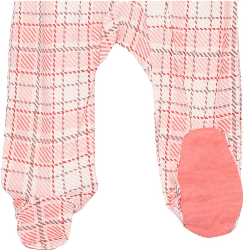 imageHonestBaby Classics Sleep ampamp Play Footed OnePiece Pajama Sleeper 100 Organic CottonRomantic Plaid
