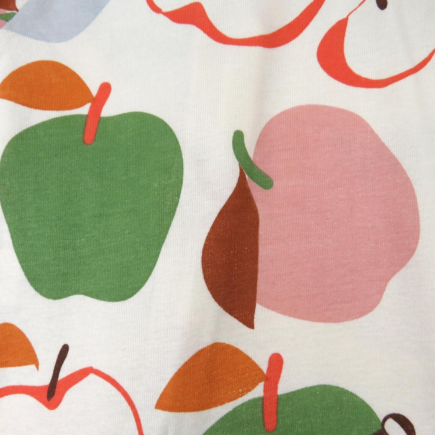 imageHonestBaby Classics Sleep ampamp Play Footed OnePiece Pajama Sleeper 100 Organic CottonSlice O Apple