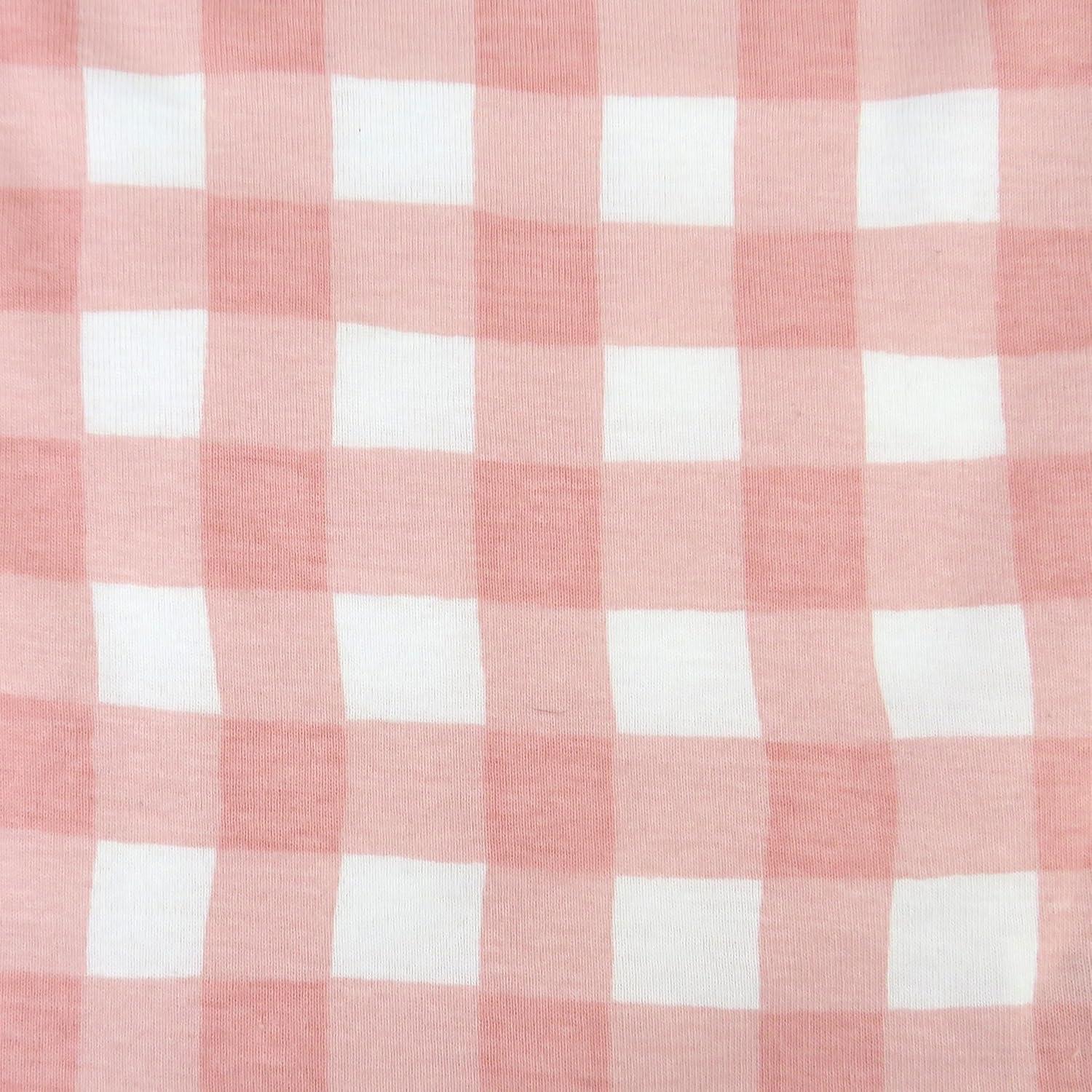 imageHonestBaby Sleep ampamp Play Footed OnePiece Pajama Sleeper 100 Organic Cotton Baby GirlsPink Check