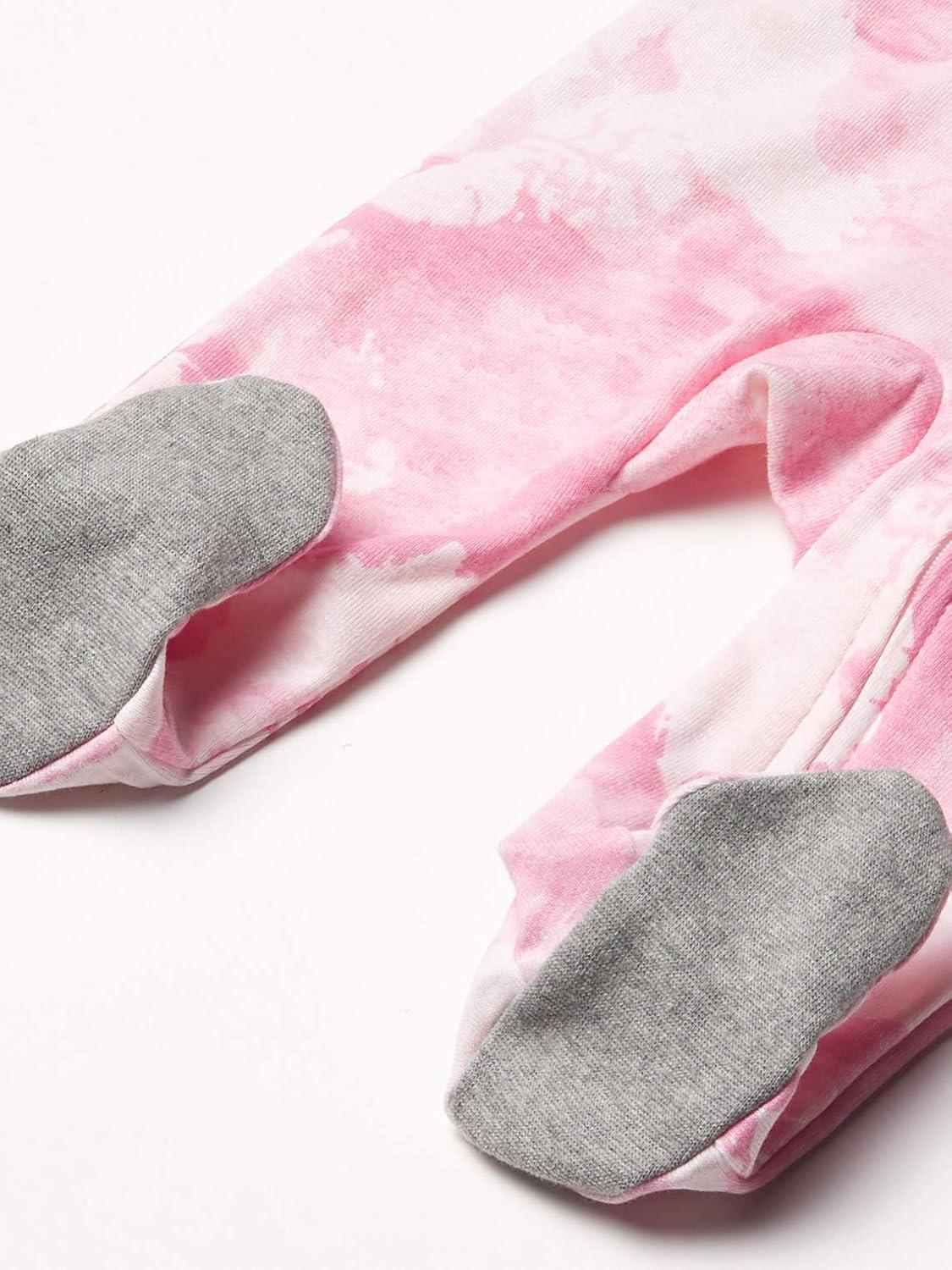imageHonestBaby Sleep ampamp Play Footed OnePiece Pajama Sleeper 100 Organic Cotton Baby GirlsRose Color World