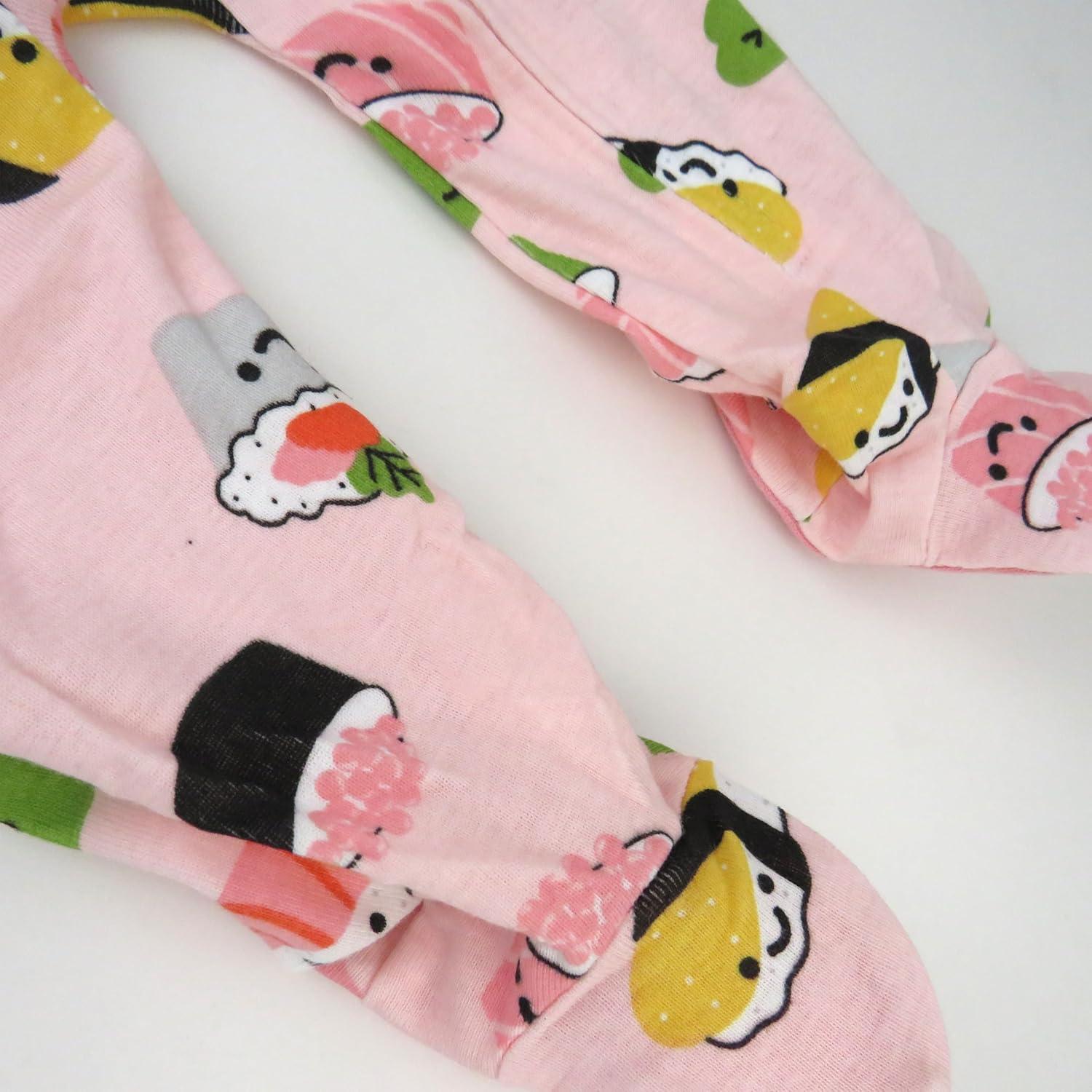 imageHonestBaby Sleep ampamp Play Footed OnePiece Pajama Sleeper 100 Organic Cotton Baby GirlsSushi