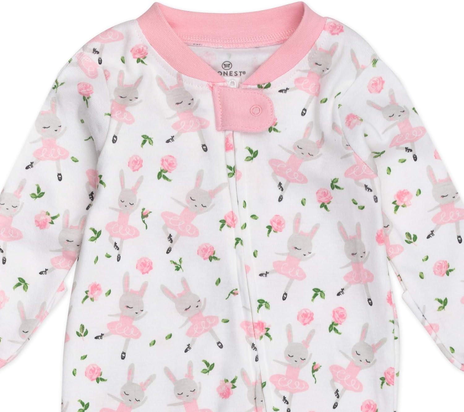 imageHonestBaby Sleep ampamp Play Footed OnePiece Pajama Sleeper 100 Organic Cotton Baby GirlsTutu Cute
