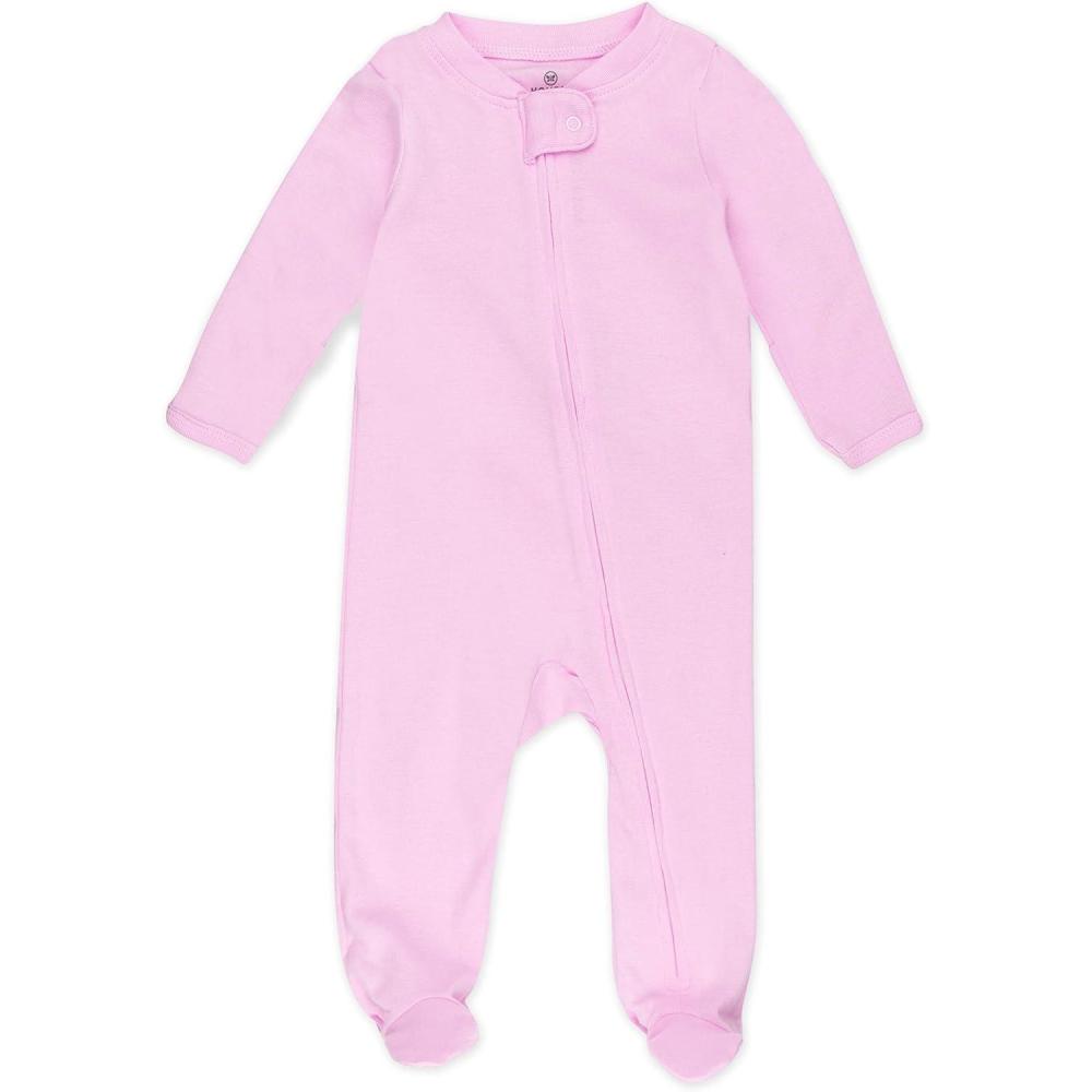 imageHonestBaby Classics Sleep ampamp Play Footed OnePiece Pajama Sleeper 100 Organic CottonLilac