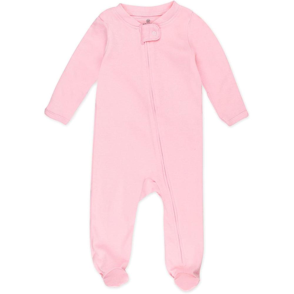 imageHonestBaby Classics Sleep ampamp Play Footed OnePiece Pajama Sleeper 100 Organic CottonPink
