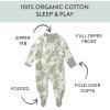 imageHonestBaby Classics Sleep ampamp Play Footed OnePiece Pajama Sleeper 100 Organic CottonPaw Leaves