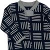 imageHonestBaby Classics Sleep ampamp Play Footed OnePiece Pajama Sleeper 100 Organic CottonSketchy Square