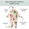 imageHonestBaby Classics Sleep ampamp Play Footed OnePiece Pajama Sleeper 100 Organic CottonSlice O Apple