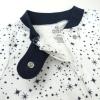 imageHonestBaby Classics Sleep ampamp Play Footed OnePiece Pajama Sleeper 100 Organic CottonTwinkle Star White Navy