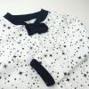 imageHonestBaby Classics Sleep ampamp Play Footed OnePiece Pajama Sleeper 100 Organic CottonTwinkle Star White Navy